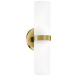 Milano LED Wall Sconce - Brushed Gold / White Opal