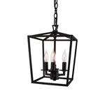 Cage Mini Pendant - Matte Black