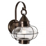 Cottage Onion Outdoor Wall Light - Bronze / Clear Seedy