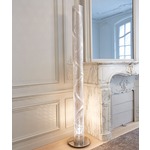 Spiral Column Floor Lamp - Stainless Steel