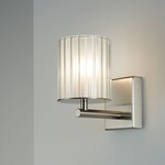 Flute Wall Sconce - Brushed Nickel / Frosted