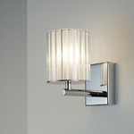 Flute Wall Light - Polished Chrome / Frosted