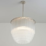 Disc Chandelier - Polished Nickel / Clear