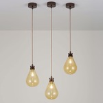 Cintola Pendant - Satin Bronze / Amber