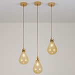 Cintola Pendant - Satin Gold / Amber
