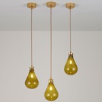 Cintola Pendant - Satin Gold / Olive