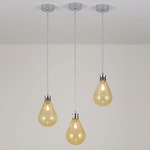 Cintola Pendant - Polished Aluminum / Amber