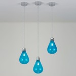 Cintola Pendant - Polished Aluminum / Turquoise