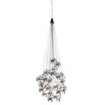 Stochastic Cluster Pendant - Brushed Aluminum / Metallized Mirror