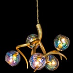 Ersa Chandelier - Brass Burnished / Iridescent