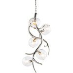Ersa Vertical Chandelier - Nickel / Iridescent