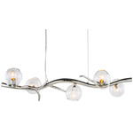 Ersa Linear Chandelier - Nickel / Iridescent