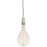 Mini Pendant with Grand Pear Shape Filament Bulb - White / Clear