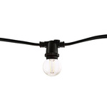 String Light Kit G16 E12 Base 14 Foot/10-Socket - Black / Clear