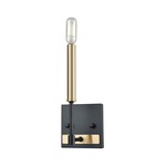 Livingston Wall Light - Satin Brass / Black