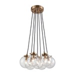 Boudreaux Multi Light Chandelier - Antique Gold / Clear