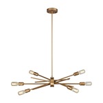 Xenia Linear Chandelier - Matte Gold