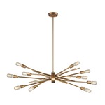 Xenia Linear Chandelier - Matte Gold