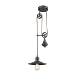 Spindle Wheel Pendant - Oil Rubbed Bronze
