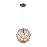 Coastal Inlet Pendant - Oil Rubbed Bronze / Clear
