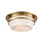 Riley Flush Mount Ceiling Light - Satin Brass