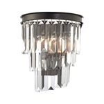 Palacial Wall Sconce - Oil Rubbed Bronze / Clear Crystal