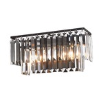 Palacial Bathroom Vanity Light - Oil Rubbed Bronze / Clear Crystal