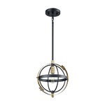 Caldwell Pendant - Matte Black / Satin Brass