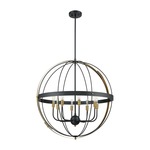 Caldwell Pendant - Matte Black / Satin Brass