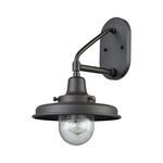 Vinton Station Outdoor Wall Sconce - Oil Rubbed Bronze / Clear Seeded