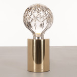 Crystal Bulb Table Lamp - Brass / Clear