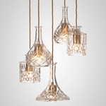 Decanterlight Chandelier - Brushed Brass / Classic Crystal