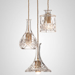 Decanterlight Chandelier - Brushed Brass / Classic Crystal