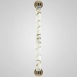 Tube Wall Light - Brushed Brass / Carrara Marble