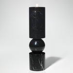 Fulcrum Candlestick - Black Marble