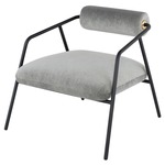 Cyrus Occasional Chair - Black / Limestone Velvet
