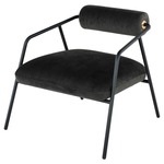 Cyrus Occasional Chair - Black / Pewter Velvet