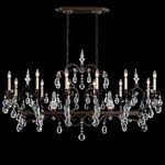 Renaissance Linear Chandelier - Heirloom Bronze / Swarovski Crystal