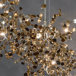 Argent Round Chandelier - White / Gold Plated