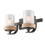 Chatham Bathroom Vanity Light - Gunmetal Bronze / Clear Sandblasted