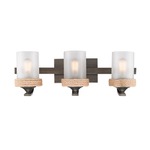 Chatham Bathroom Vanity Light - Gunmetal Bronze / Clear Sandblasted