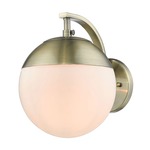Dixon Wall Sconce - Aged Brass / Aged Brass / Opal