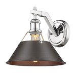 Orwell Wall Light - Chrome / Rubbed Bronze
