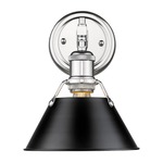 Orwell Straight Arm Wall Sconce - Chrome / Black