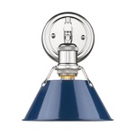 Orwell Wall Sconce - Chrome / Navy