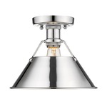 Orwell Semi Flush Ceiling Light - Chrome / Chrome