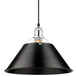 Orwell Pendant - Chrome / Black