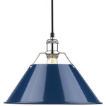 Orwell Pendant - Chrome / Navy
