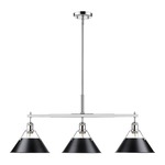 Orwell Linear Pendant - Chrome / Black / Black