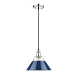 Orwell Pendant - Chrome / Navy